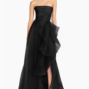 Theia Elegant Black Strapless Dress size 16